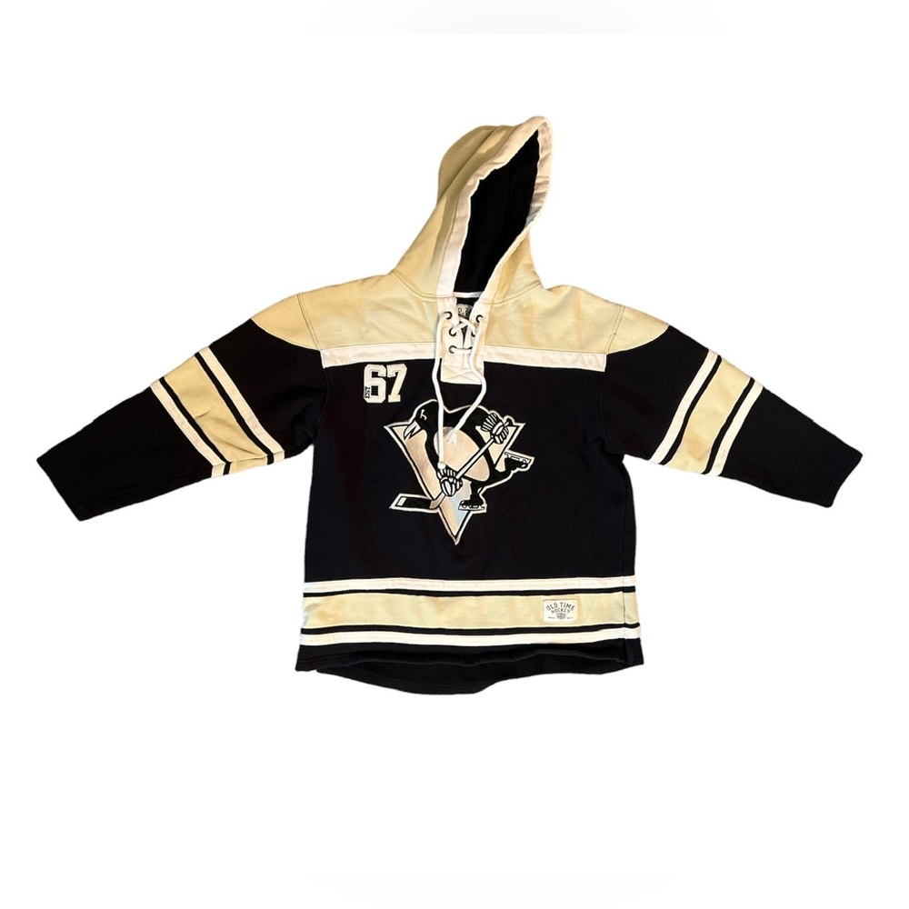 Large Pittsburgh Penguins NHL 67 Old Time Hockey Hoodie